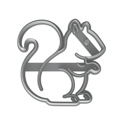 Mighty Gadget Squirrel Cookie Cutter & Stamp - 4x3.92" Delightful Animal Shape for Woodland-Themed Baking (Random Color)
