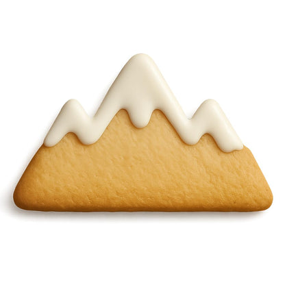Mountains Cookie Cutter - Easy Push Design, Perfect for Baby Showers, Work Events, Birthday Celebrations, and Baking Enthusiasts (4.25 x 2.25 inches)