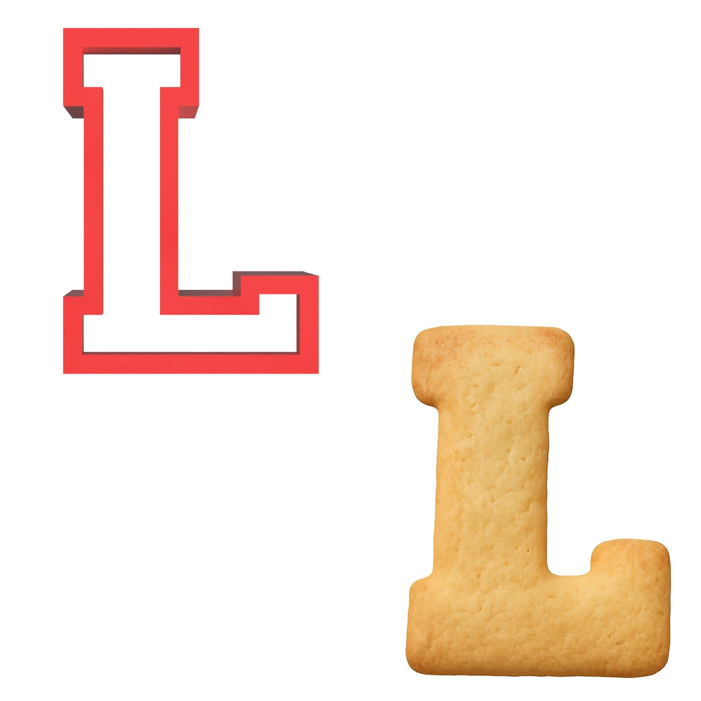 4" Varsity Letter L Cookie Cutter