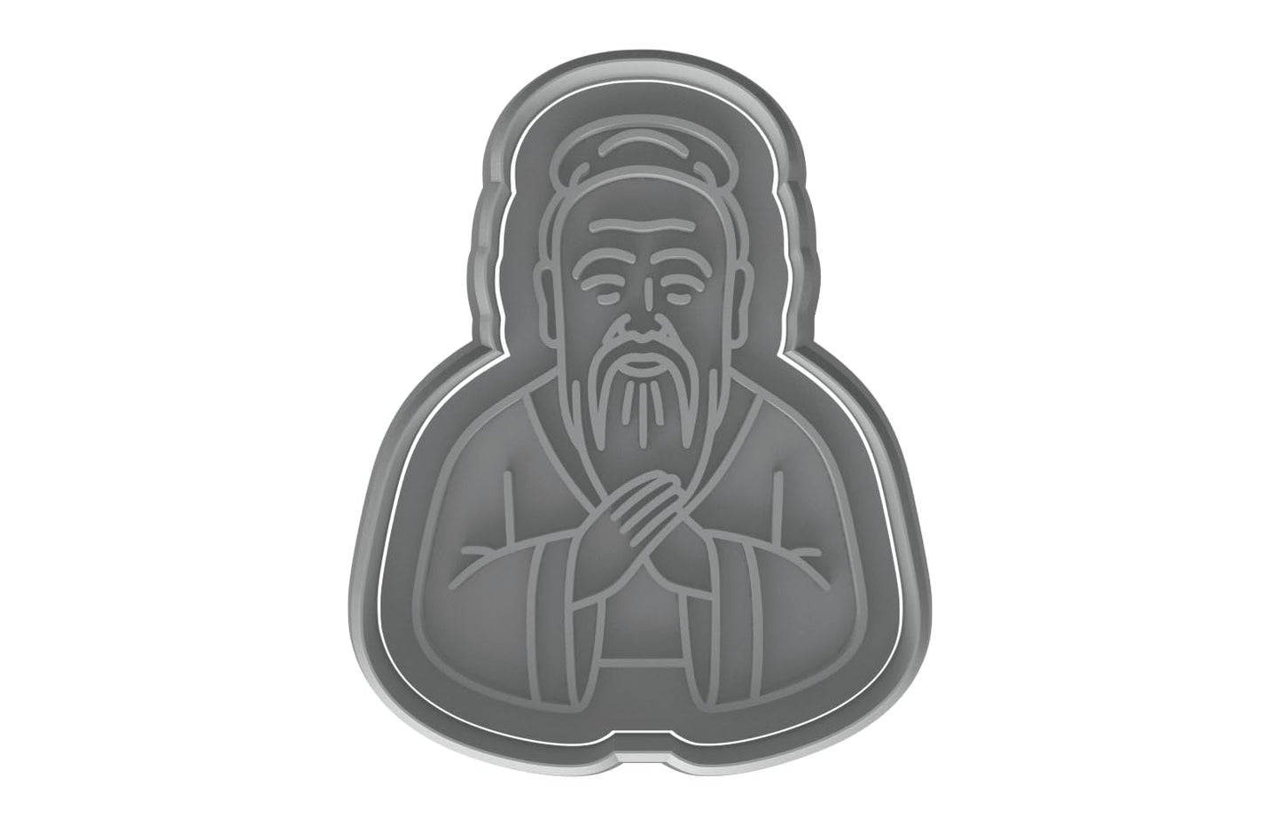 Confucius Wisdom Cookie Cutter - 4x3" Premium Party Baking Tool