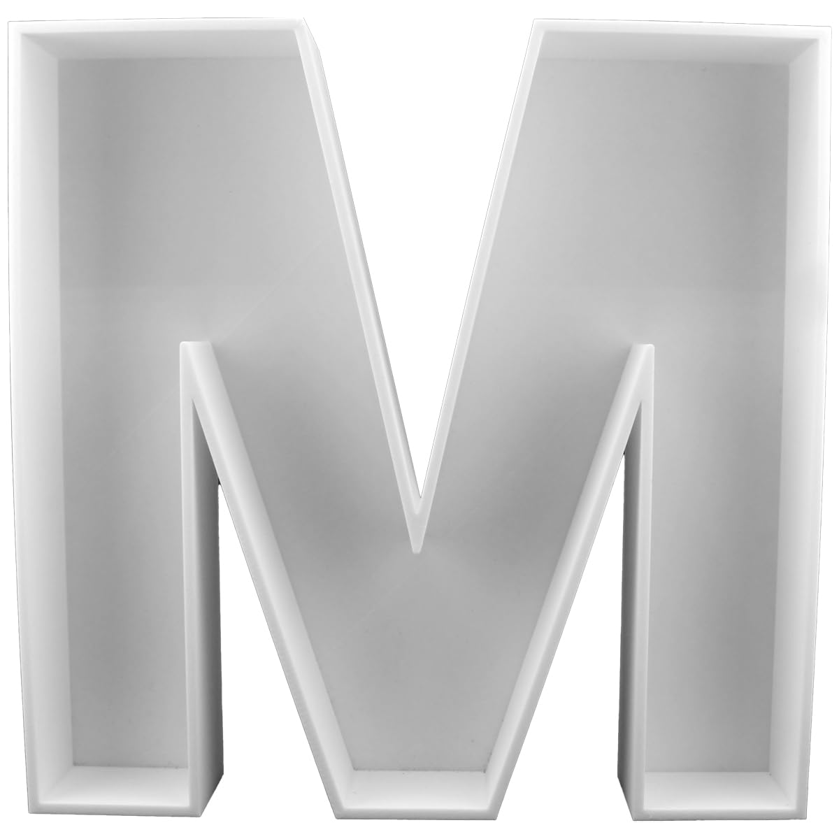 8" Hard Plastic Reusable Plastic Letter Food Trays, Letter Charcuterie Board Box for all Party Decoration (White Coloe)