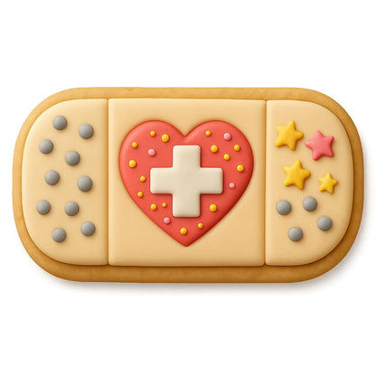 Mighty Gadget Bandage Cookie Cutter & Stamp - 4x1.75 Inches, Fun First-Aid Baking Tool