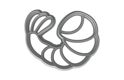 Cooked Shrimp Cookie Cutter - 4x3" Premium Kitchen Baking Fun Design