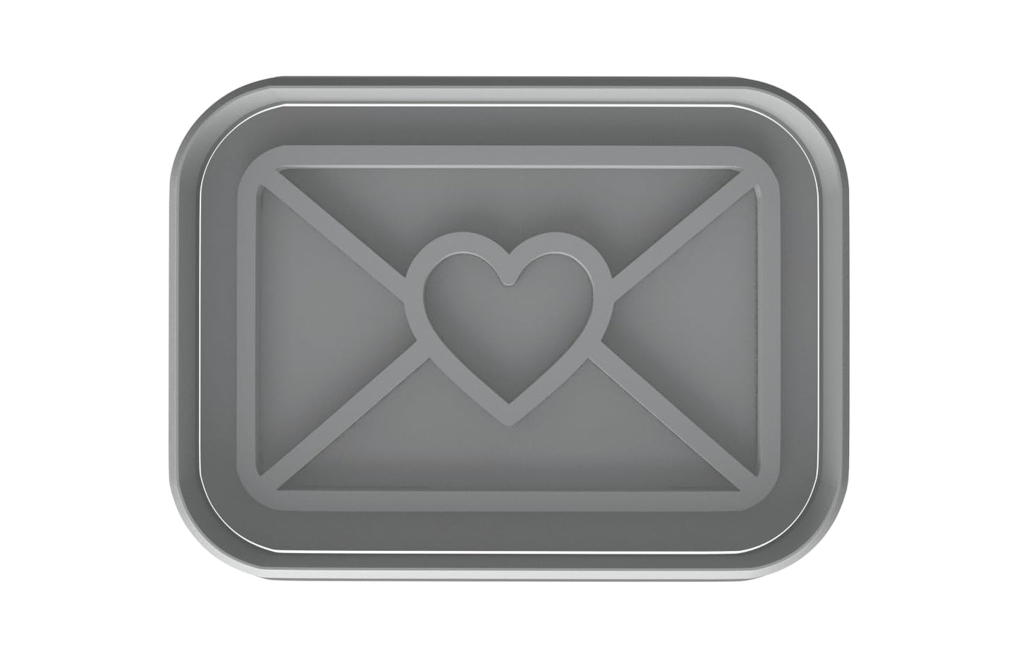 Romantic Love Letter Heart Cookie Cutter - 4x2.88" Premium Kitchen Tool