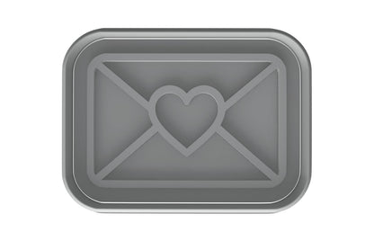 Romantic Love Letter Heart Cookie Cutter - 4x2.88" Premium Kitchen Tool
