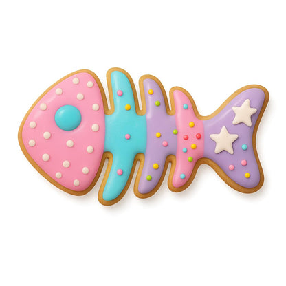 Fish Bone Cookie Cutter - 4x1.9 Inches, Fun and Unique Baking Tool