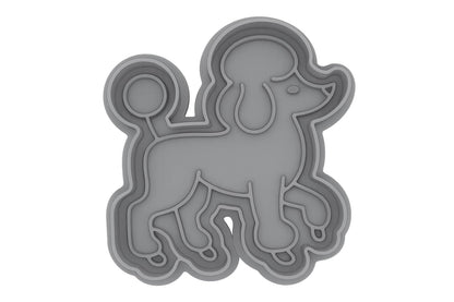 Playful Poodle Cookie Cutter 4x3.7" Fun Kitchen Baking Design