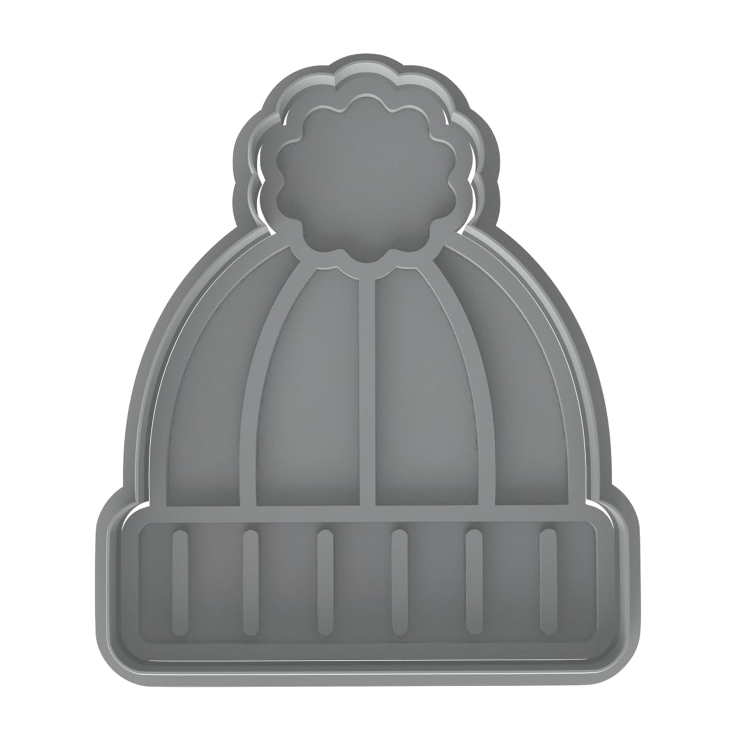 Pom Pom Beanie Cookie Cutter - 4x3.32" Fun Winter Baking for Kids