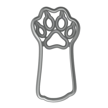 Mighty Gadget Kitty Paw Cookie Cutter & Stamp - 4x2.5" Cute Animal Design for Pet Lovers Baking (Random Color)
