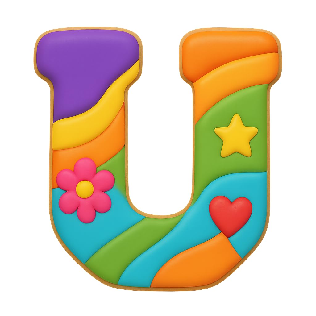 3" Varsity Letter U Cookie Cutter