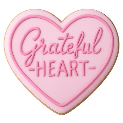 Grateful Heart Cookie Cutter - 4x3.8" Premium Kitchen Baking Tool