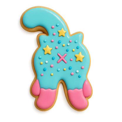 Funny Cat Butt Cookie Cutter - 4 Inch, Hilarious Kitty Shape for Cat Lovers & Bakers