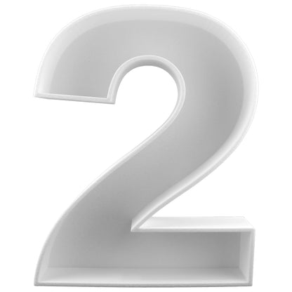 8" Hard Plastic Reusable Plastic Letter Food Trays, Letter Charcuterie Board Box for all Party Decoration (White Coloe)