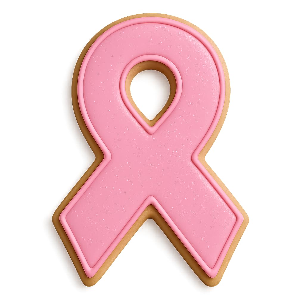 Pink Awareness Ribbon Cookie Cutter - 4.5x2.75 Inches, Perfect for Fundraisers and Charity Events