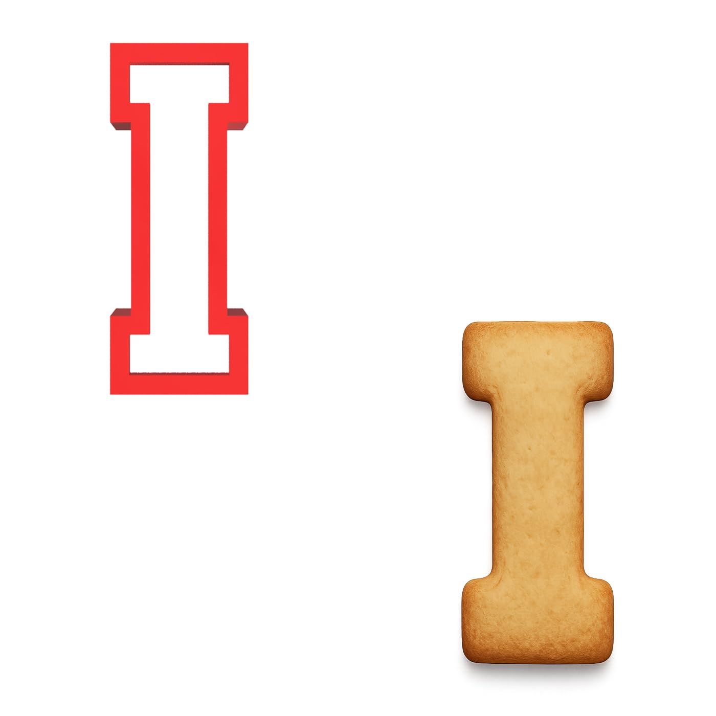 3" Varsity Letter I Cookie Cutter