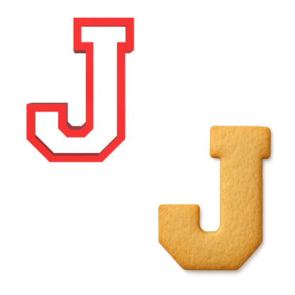 3" Varsity Letter J Cookie Cutter