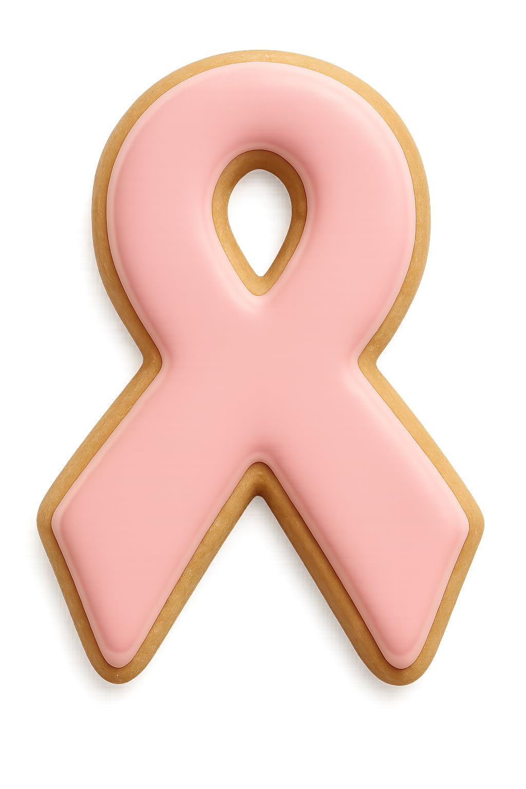 Pink Awareness Ribbon Cookie Cutter - 4.5x2.75 Inches, Perfect for Fundraisers and Charity Events