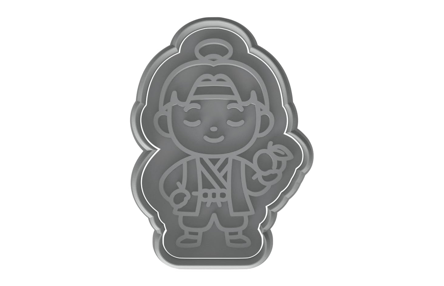 Momotaro Peach Boy Cookie Cutter - 4x2.8" Fun Creative Baking Design