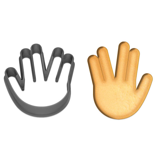 Vulcan Salute Hand Gesture Cookie Cutter - 4x3.3 Inches, Live Long and Prosper Design (Color May Vary)