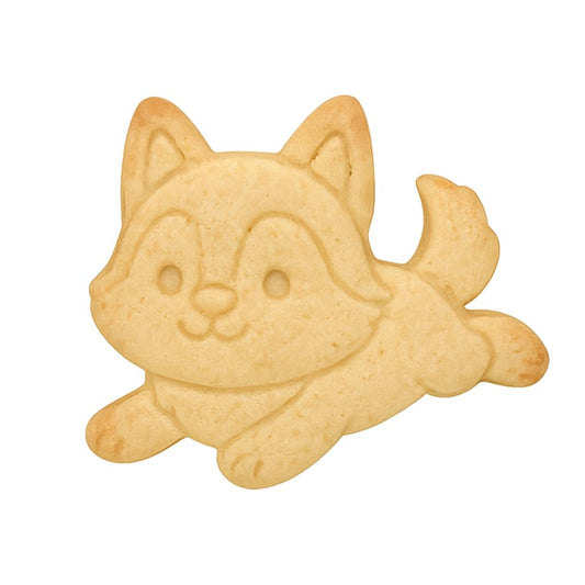 Kawaii Husky Puppy Cookie Cutter & Stamp 4x3.4" for Baking & Fondant Clay Gifts