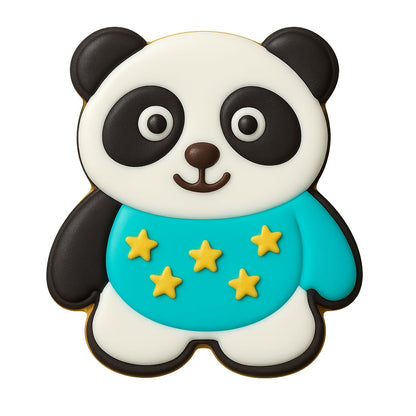Panda Cookie Cutter & Stamp 4x3.14" for Baking Fondant Clay Embosser Gifts