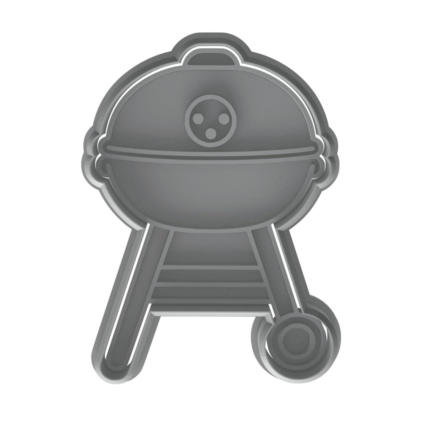 BBQ Grill Cookie Cutter & Stamp 4x2.86" for Baking Fondant Clay Embosser Gifts