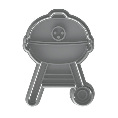 BBQ Grill Cookie Cutter & Stamp 4x2.86" for Baking Fondant Clay Embosser Gifts