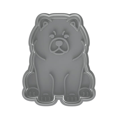 Chow Chow Dog Cookie Cutter & Stamp 4x3" for Baking Fondant Clay for Dog Lovers