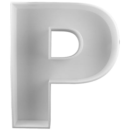 8" Hard Plastic Reusable Plastic Letter Food Trays, Letter Charcuterie Board Box for all Party Decoration (White Coloe)