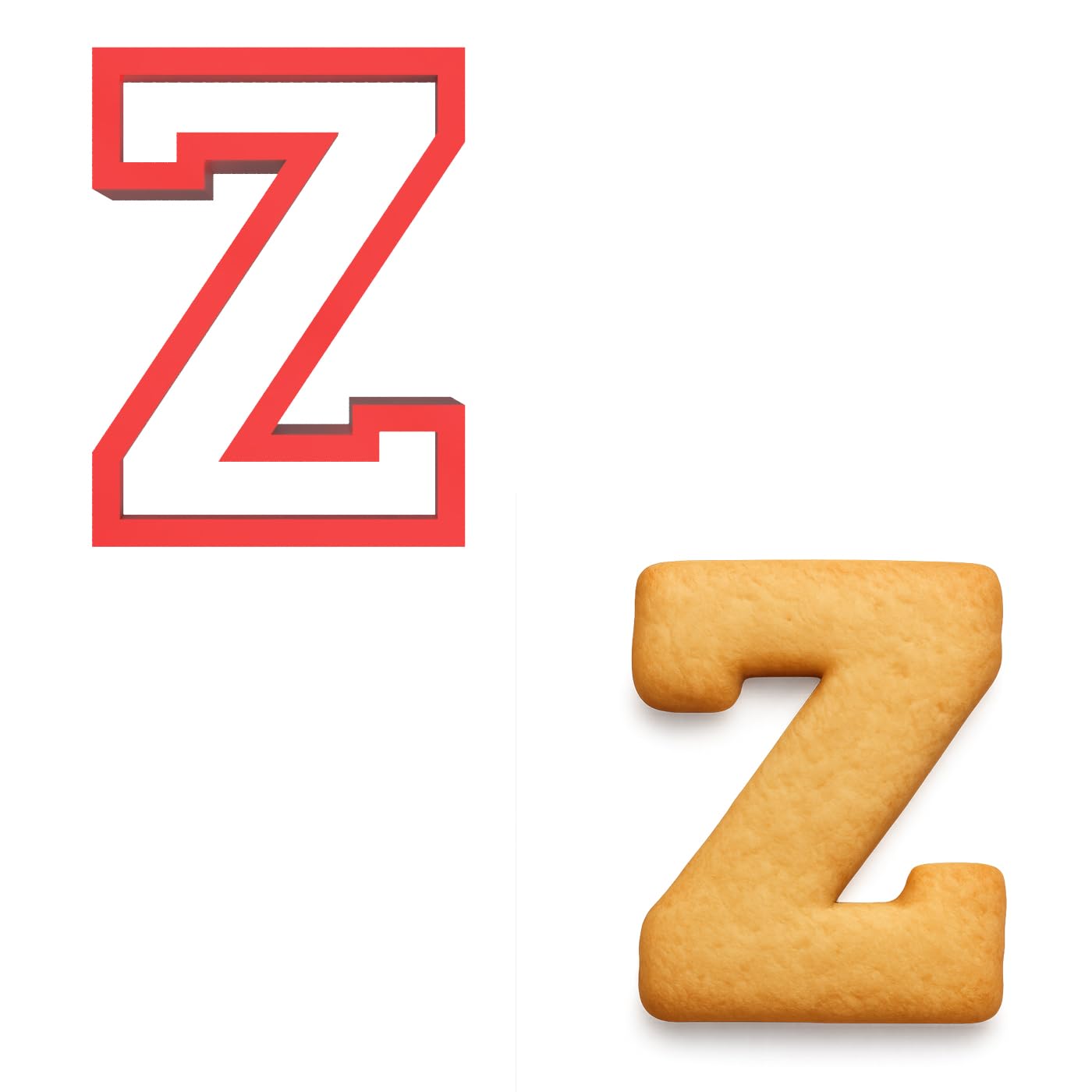 3" Varsity Letter Z Cookie Cutter