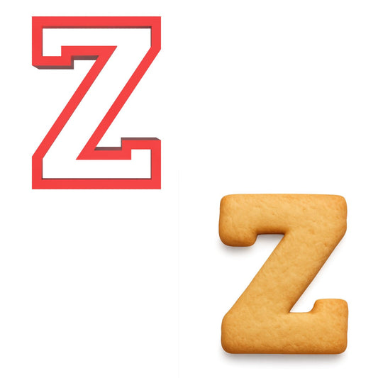 3" Varsity Letter Z Cookie Cutter