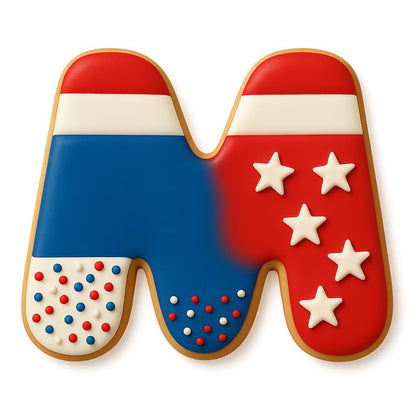 Red Letter M Cookie Cutter 3.5x3" for Baking Fondant Clay Gifts Kitchen