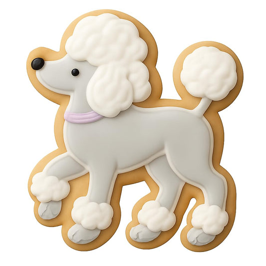 Playful Poodle Cookie Cutter 4x3.7" Fun Kitchen Baking Design