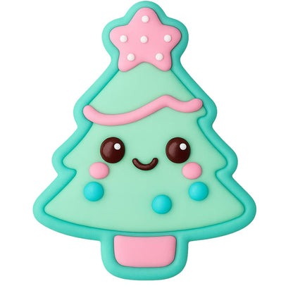 Kawaii Christmas Tree Cookie Cutter Style 2 - 4x3.14" Fun Holiday Baking Design