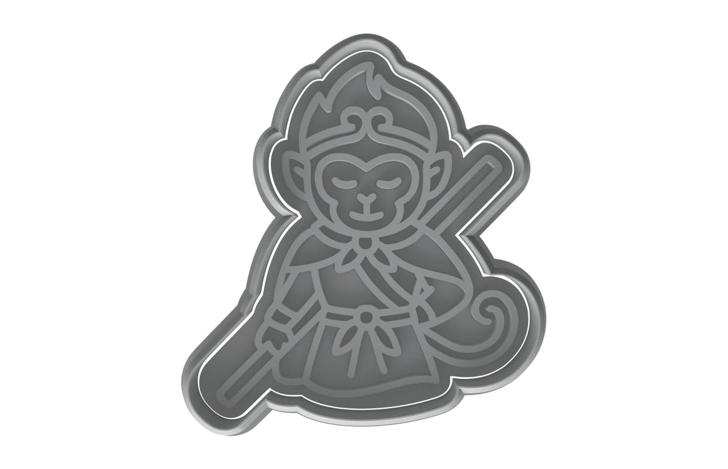 Sun Wukong Monkey King Warrior Cookie Cutter - 4x3.5" Fun Creative Baking Design