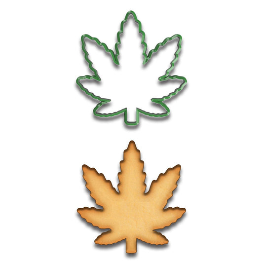 Marijuana Leaf Cookie Cutter - 4-Inch Baking Mold for Cannabis-Themed Treats