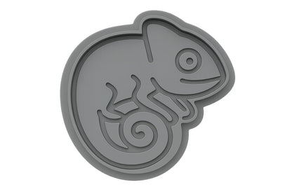 Clever Chameleon Cookie Cutter 4x3.2" Fun Baking Design