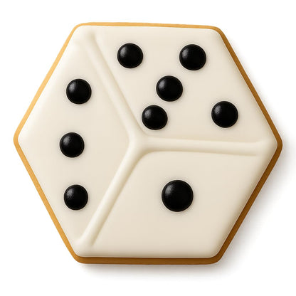 Dice Cookie Cutter - Easy Cut Design, Perfect for Game Night, Parties, and Baking Enthusiasts (4 x 3.5 inches) Random Color