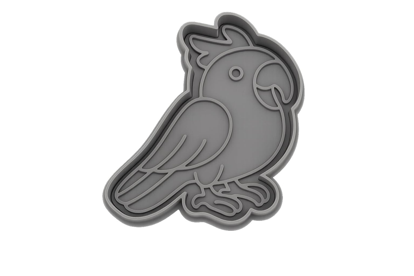 Chatty Parrot Cookie Cutter - 4x2.5" Fun Baking Party Design