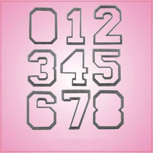 Varsity Number Cookie Cutter Set
