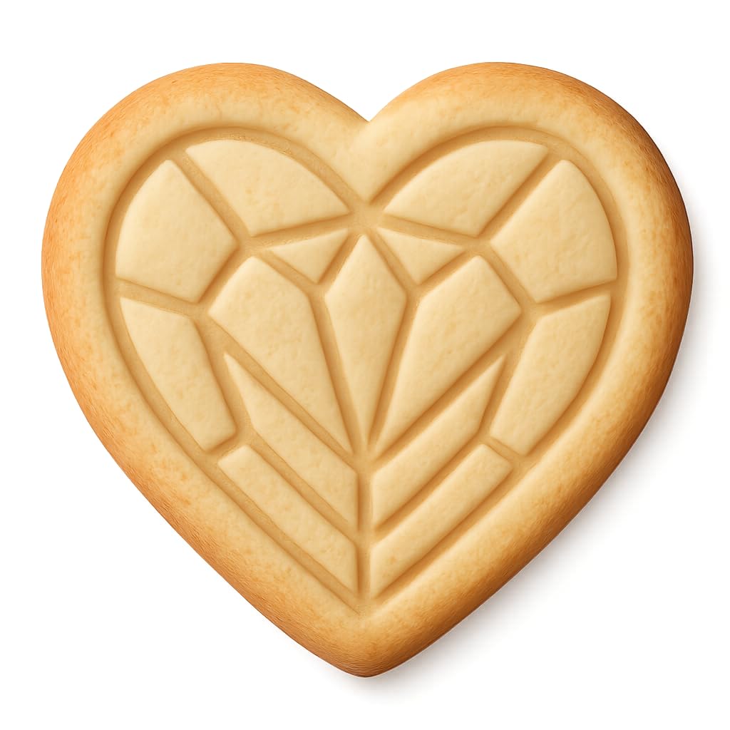 Crystal Heart Gem Cookie Cutter - 4x3.3" Premium Party Design Tool