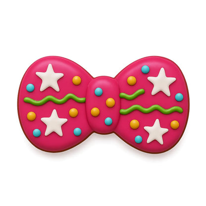 Pink Hair Bow Cookie Cutter (4x2.5") - Cute Bow Shape for Baking, Fondant, and Crafts