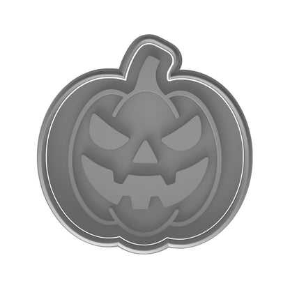 Mighty Gadget Jack-O'-Lantern Cookie Cutter & Stamp - 4x3.6" Spooky Design for Halloween Treats (Random Color)