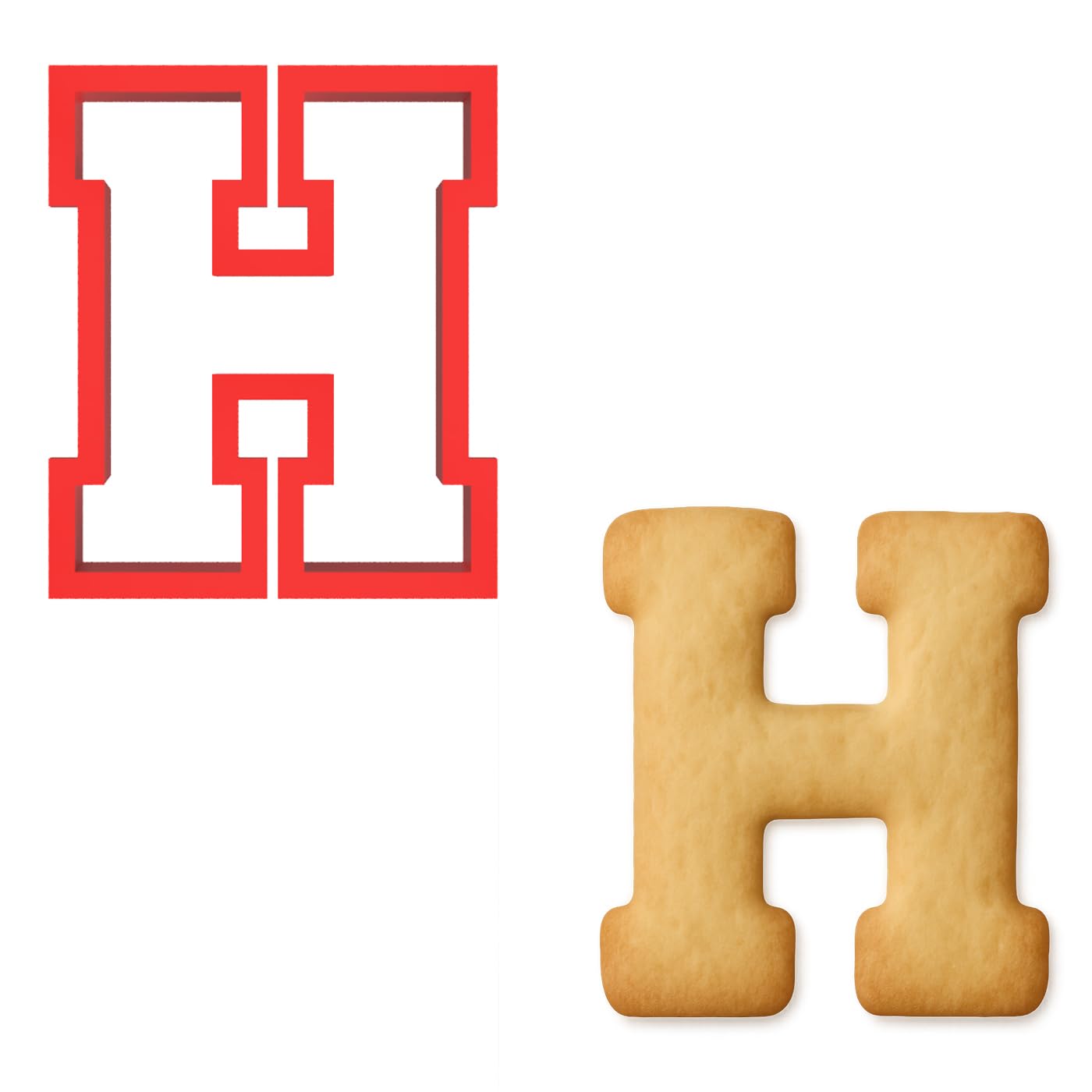 3" Varsity Letter H Cookie Cutter