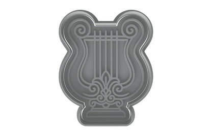 Elegant Harp Cookie Cutter - 4x3" Premium Musical Kitchen Baking Tool