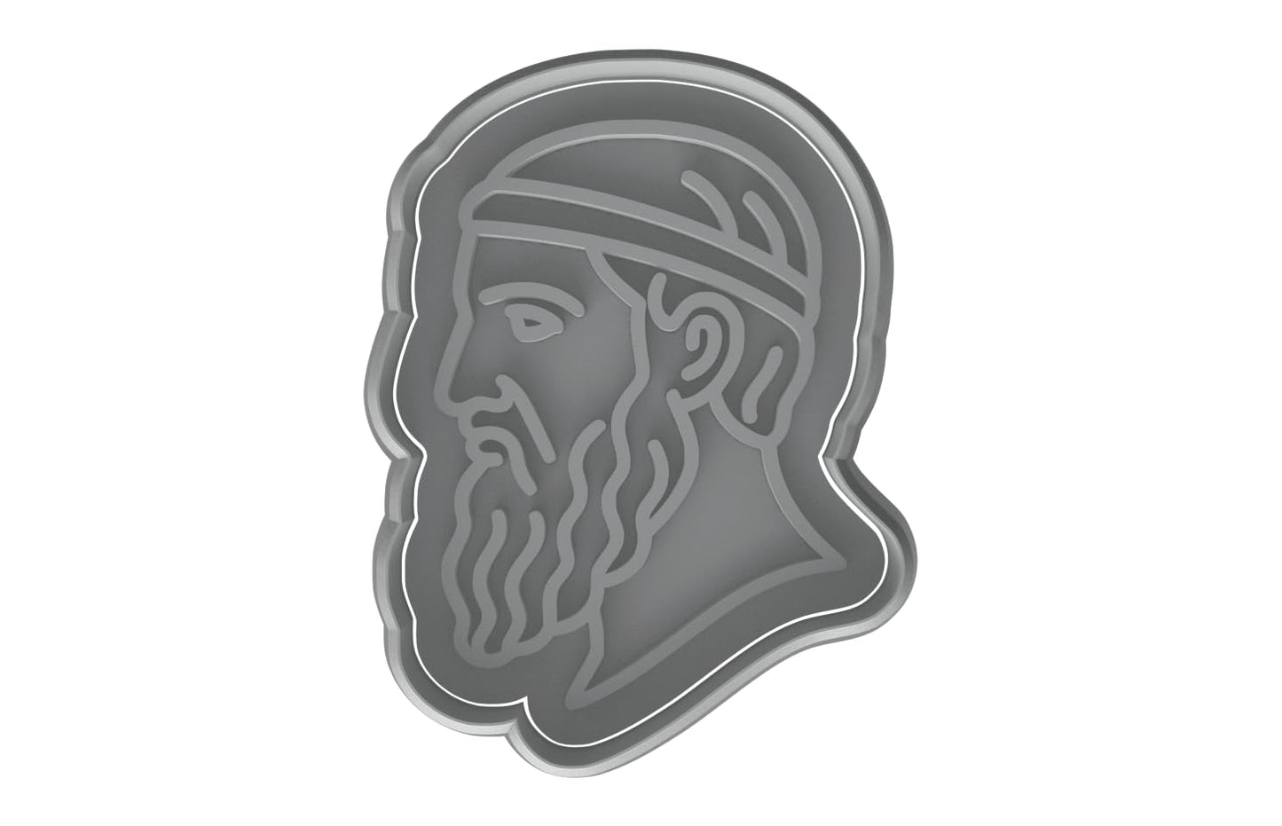 Philosopher's Plato Cookie Cutter - 4x2.95" Creative Home Baking Tool