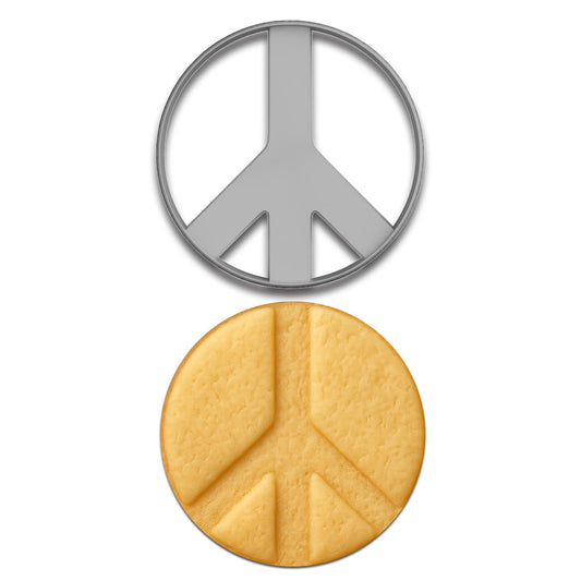 Peace Sign Cookie Cutter 4x4" for Baking Fondant Clay Gifts Kitchen