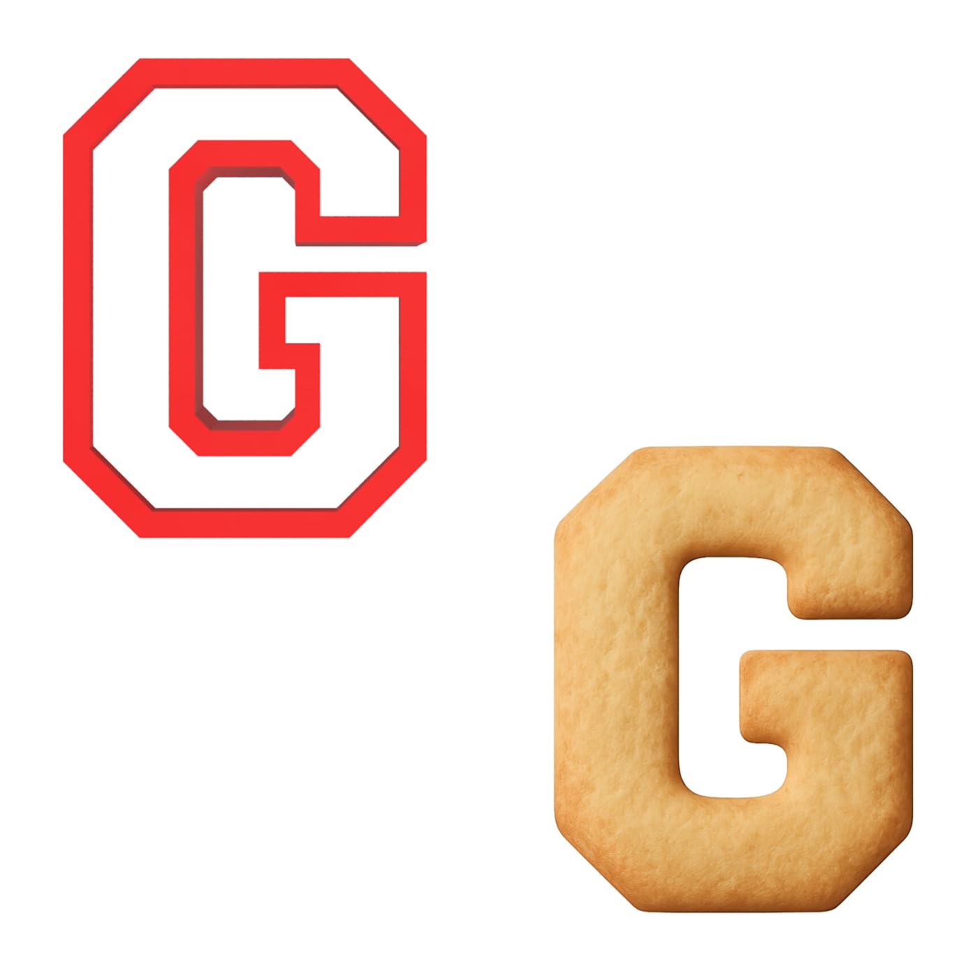 4" Varsity Letter G Cookie Cutter