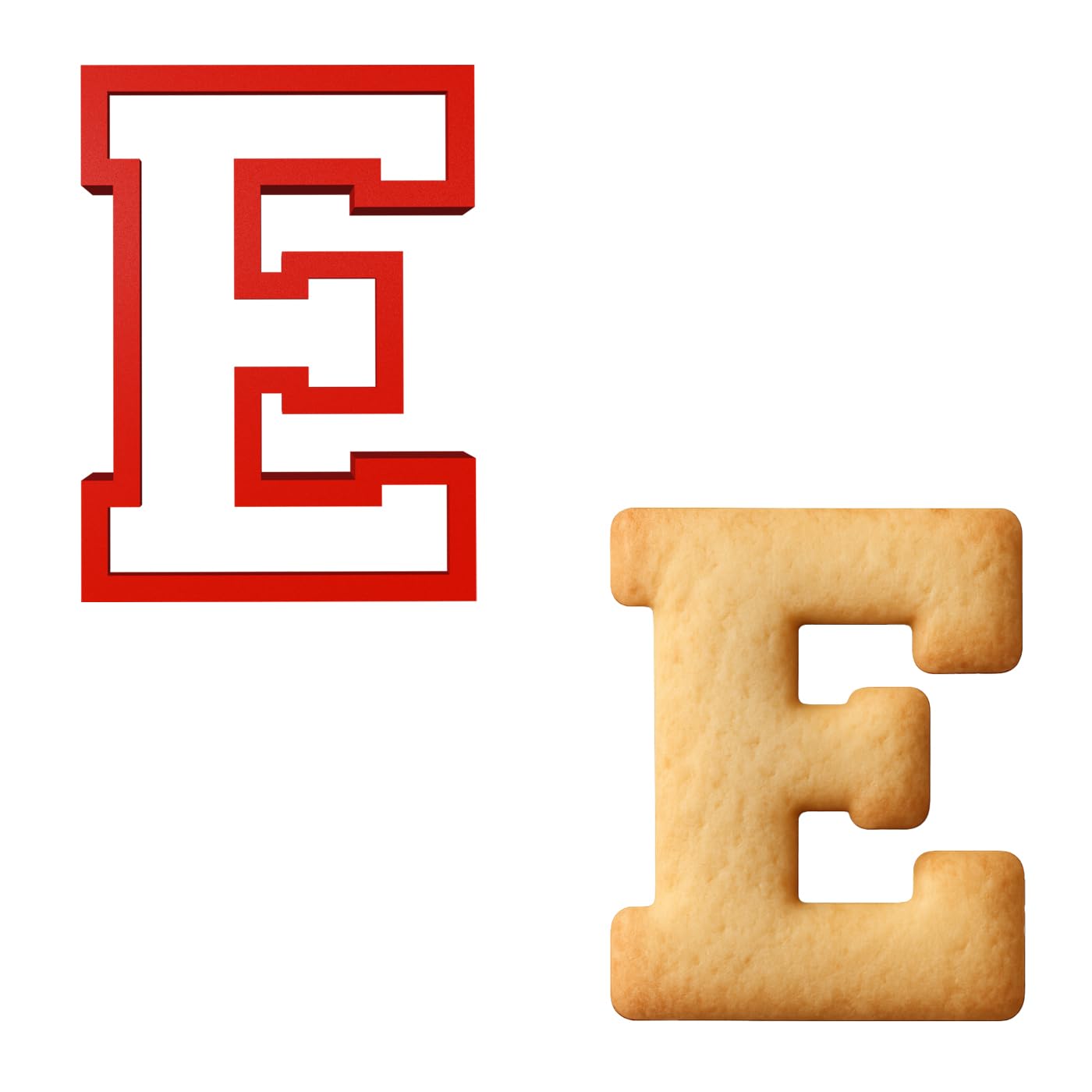 3" Varsity Letter E Cookie Cutter