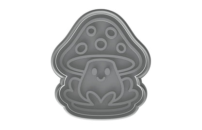 Kawaii Mushroom Man Cookie Cutter - 4x3.54" Fun Baking Design Kids
